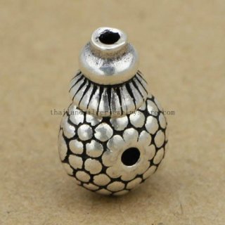 Handmade 925 Silver Guru Bead Three-holed Bead